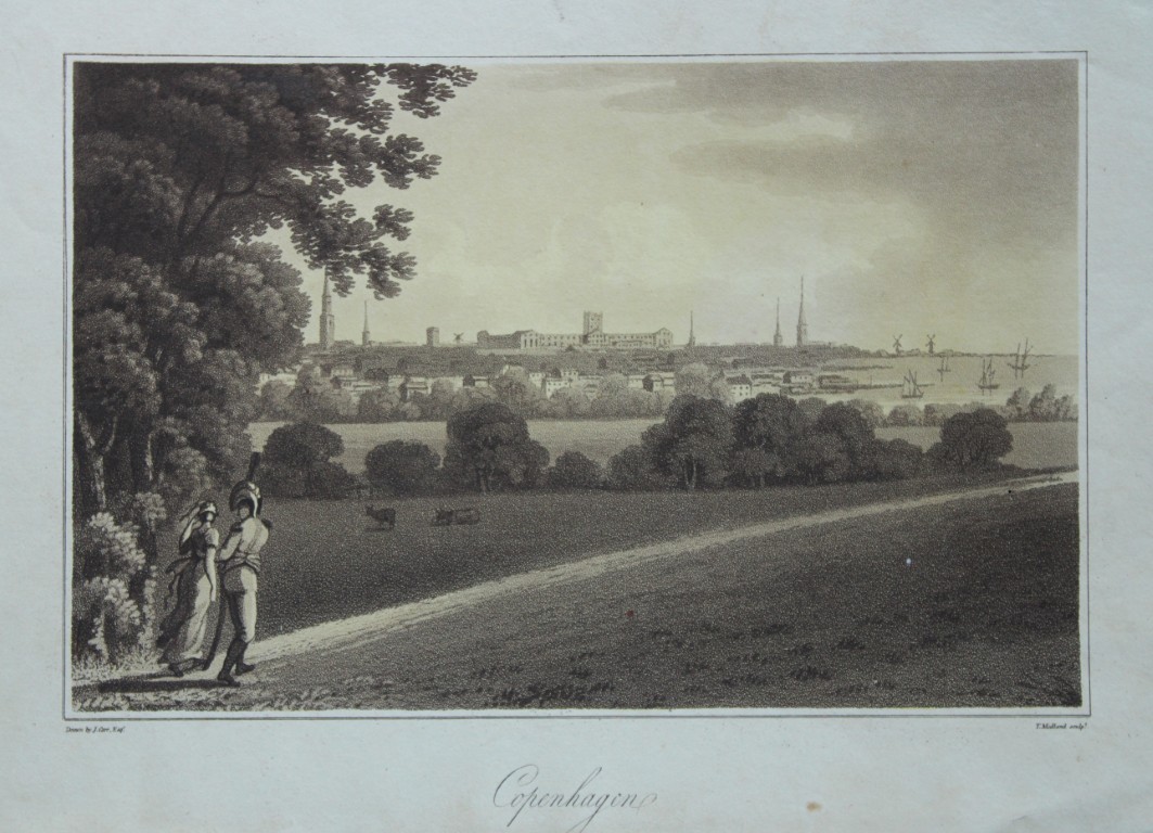 Thomas Medland  - Aquatint of Copenhagen 1805