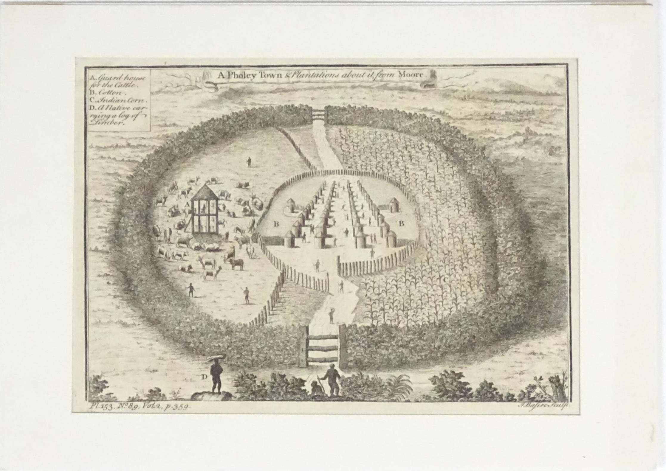 Basire - A Pholey Town, Africa 1745