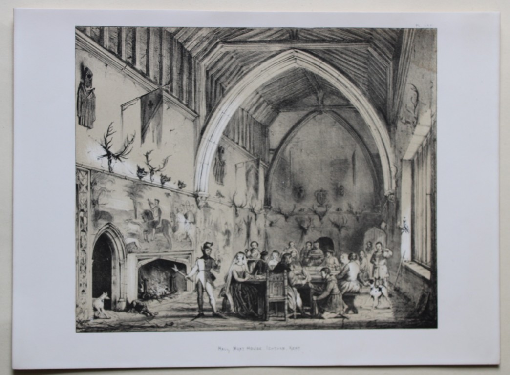 Nash J - 2 lithographs of the Moat House, Ightham, Kent  1869