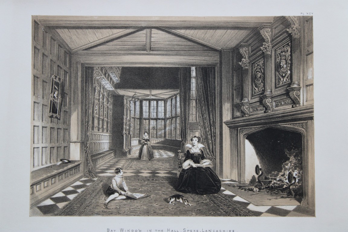 Nash J - 3 lithographs of Speke Hall, Lancashire 1869