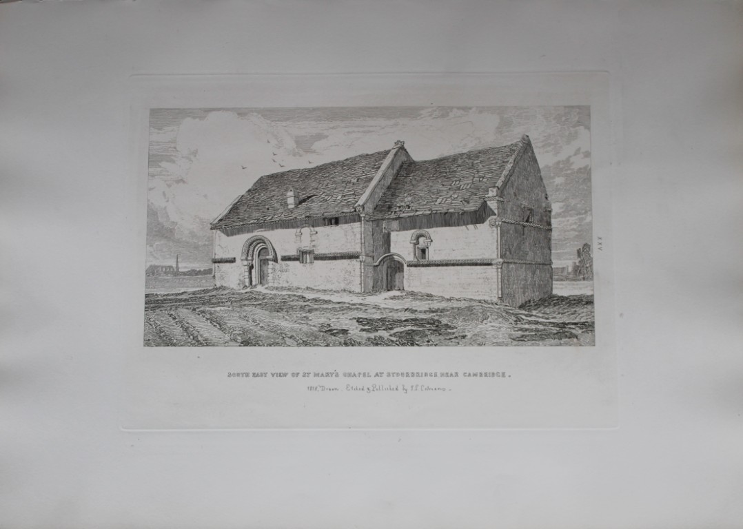 JS Cotman - South East View of St Mary's Chapel, Cambridgeshire 1838