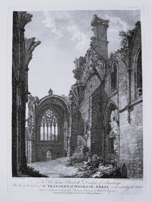 Thomas Hearne - Melrose Abbey Inside Roxburghshire 1786