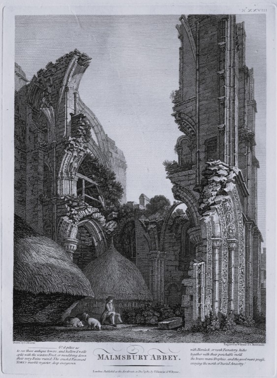 Thomas Hearne - Malmsbury Abbey W. End Wiltshire 1786