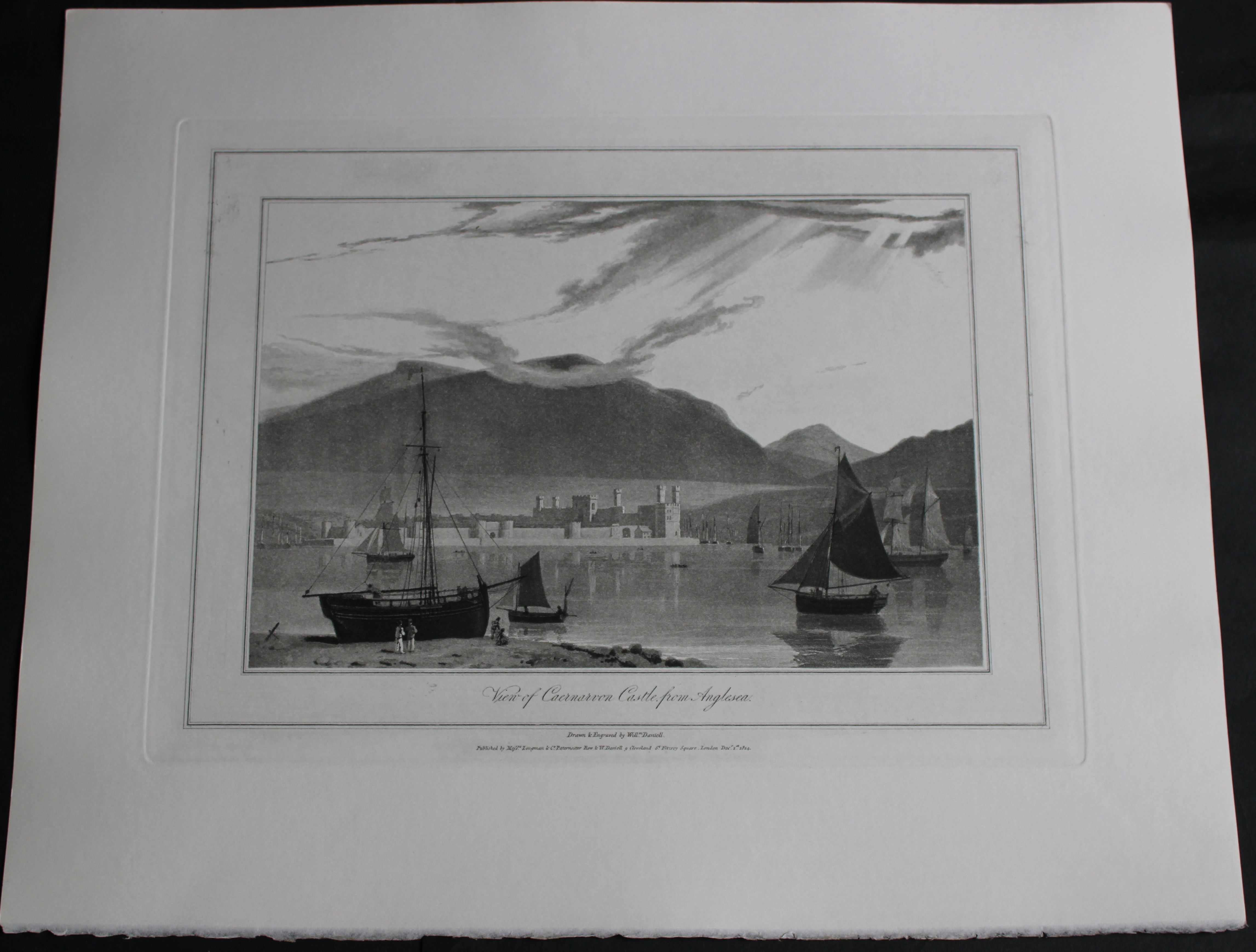 W Daniell - Caernarvon Castle from Anglesea c1820
