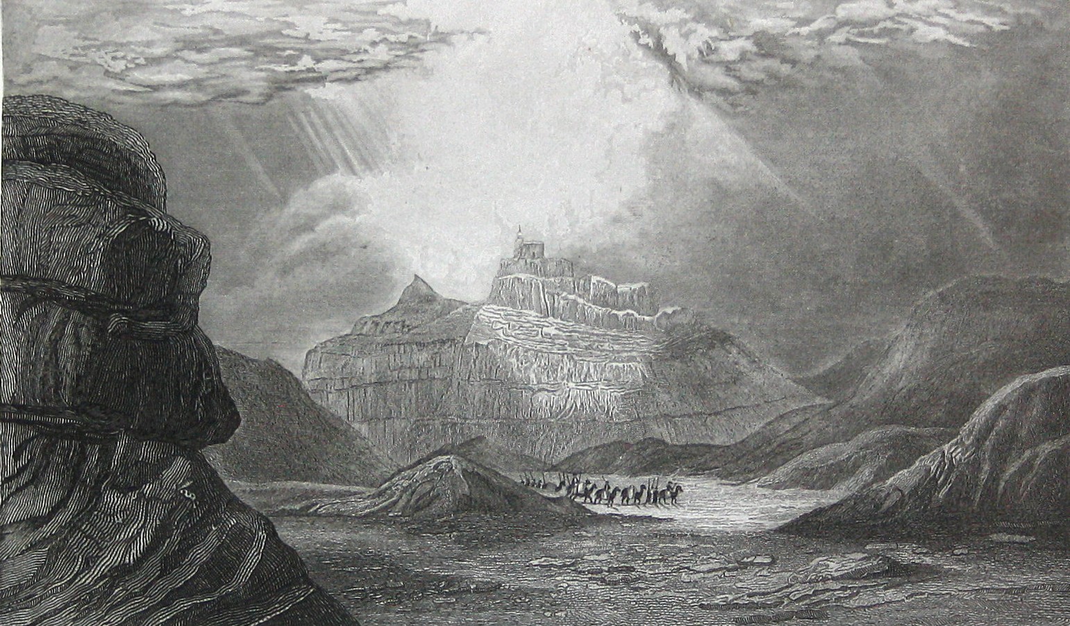 L Daut - The Horeb in the Arabian Desert 1837