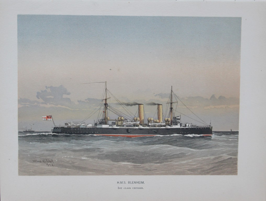 WF Mitchell - HMS Blenheim 1st Class Cruiser 1890