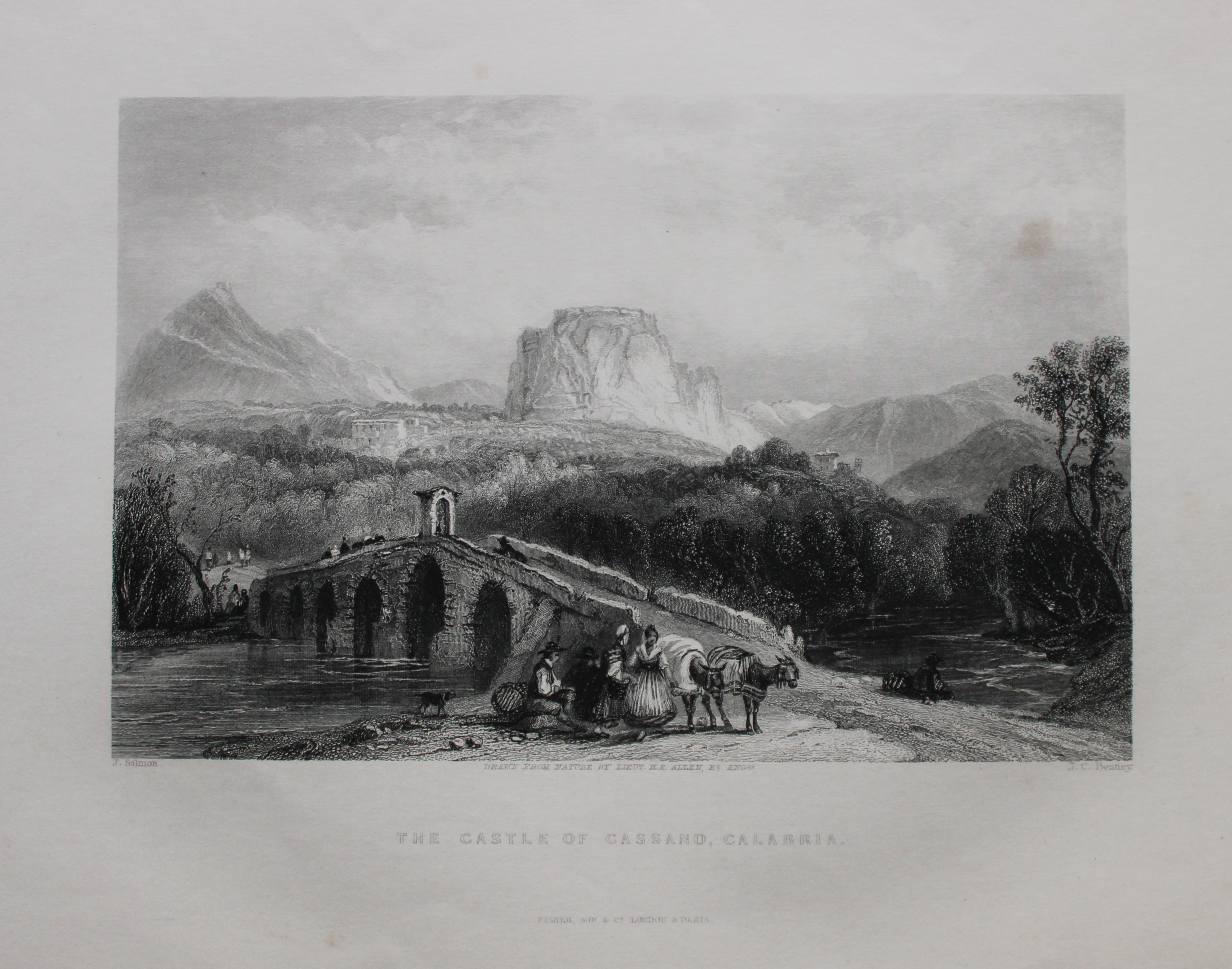 Rev. Wright - The Castle of Cassano, Calabria  1839