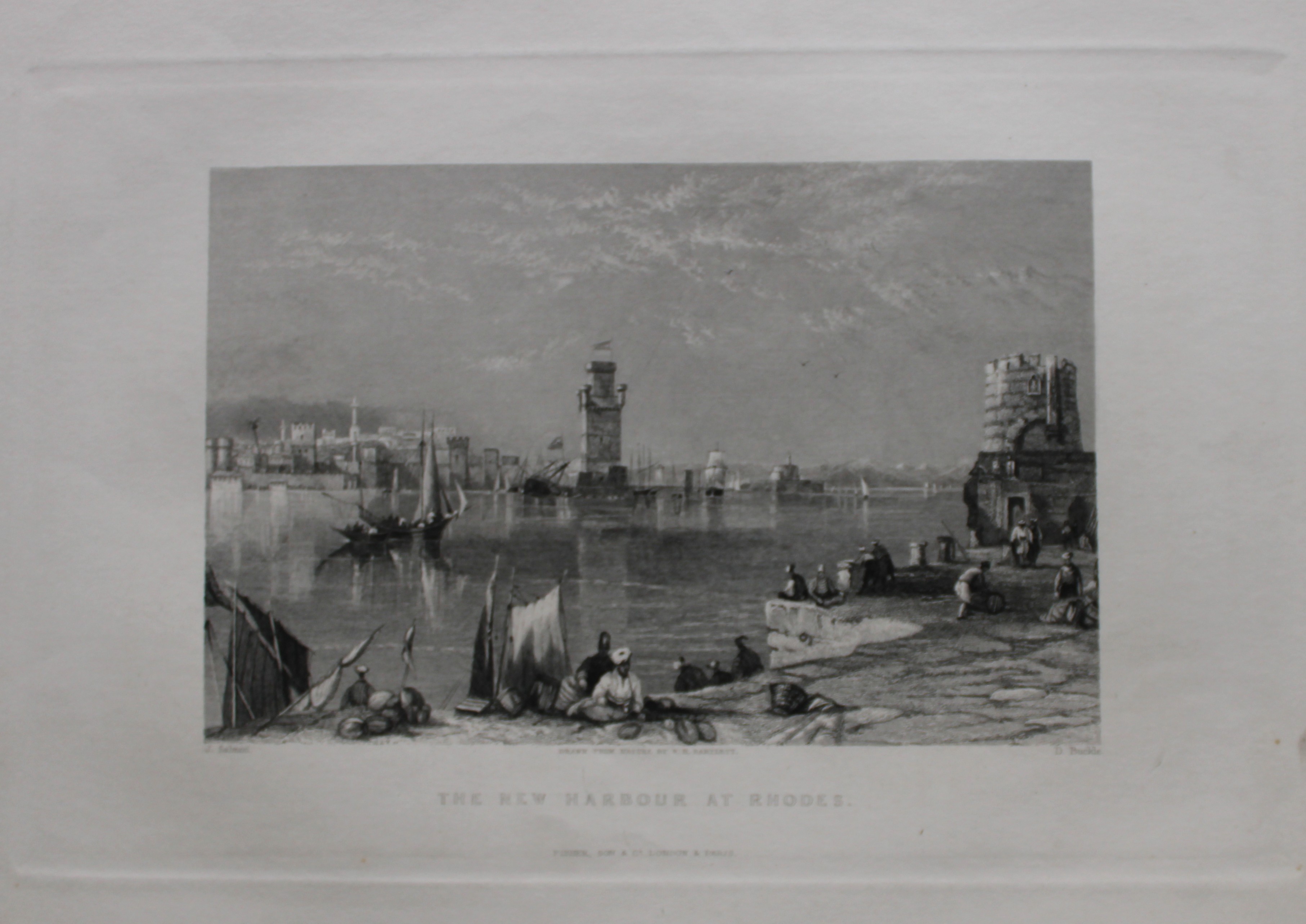 Rev. Wright - The New Harbour at Rhodes  1839