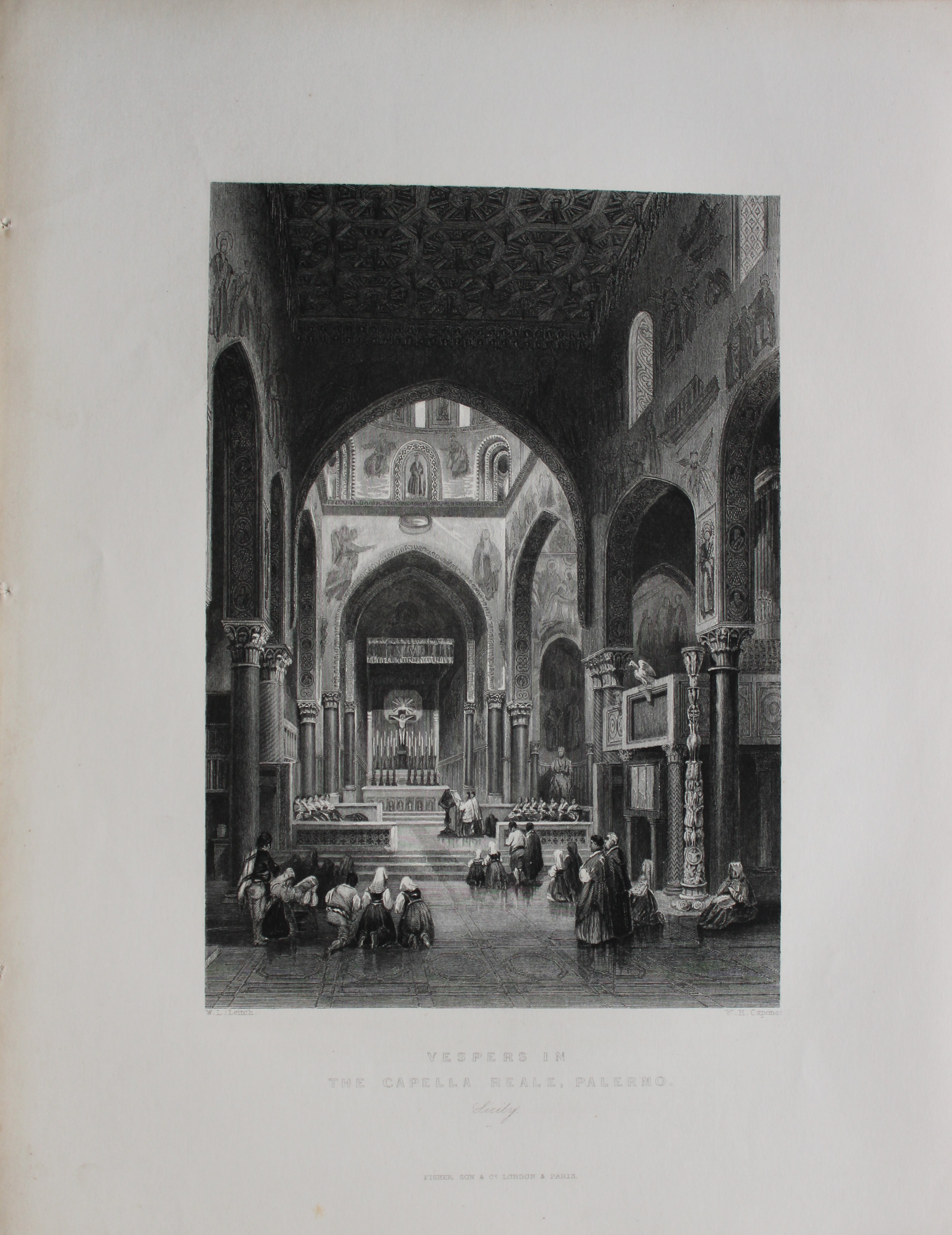 Rev. Wright - Vaspers in the Capella Reale, Palermo  1839