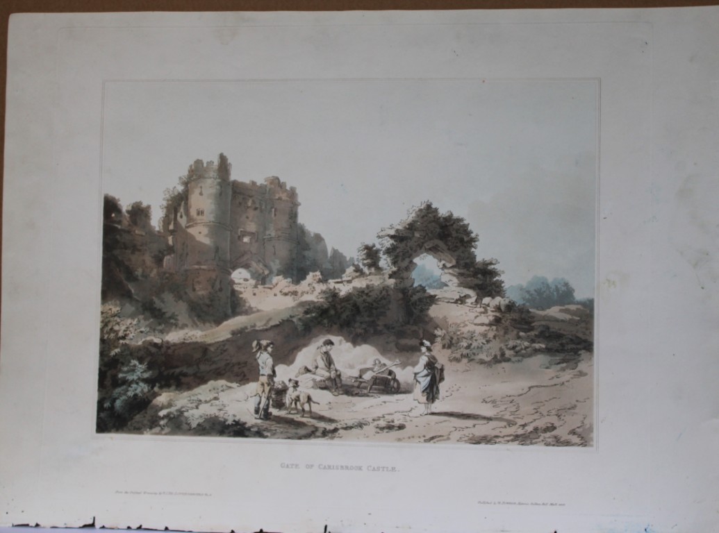 de Loutherbourg - Aquatint of Carisbrook Castle 1805