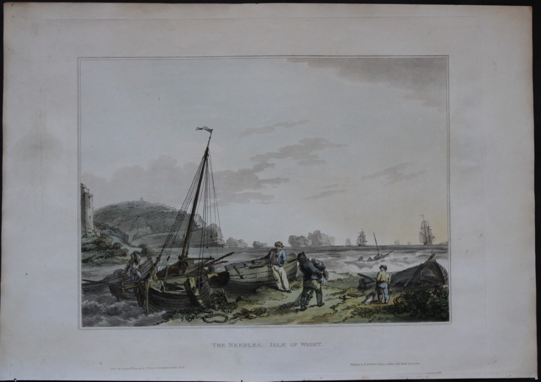 de Loutherbourg - Aquatint of Needles, Isle of Wight 1805