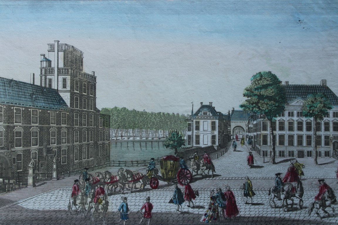 Vue d'Optique -Buyten Hof, a la Haye, Netherlands c1770