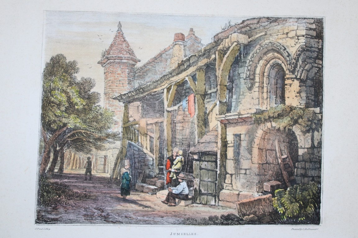 Samuel Prout - Lithograph of Jumielles, France 1823