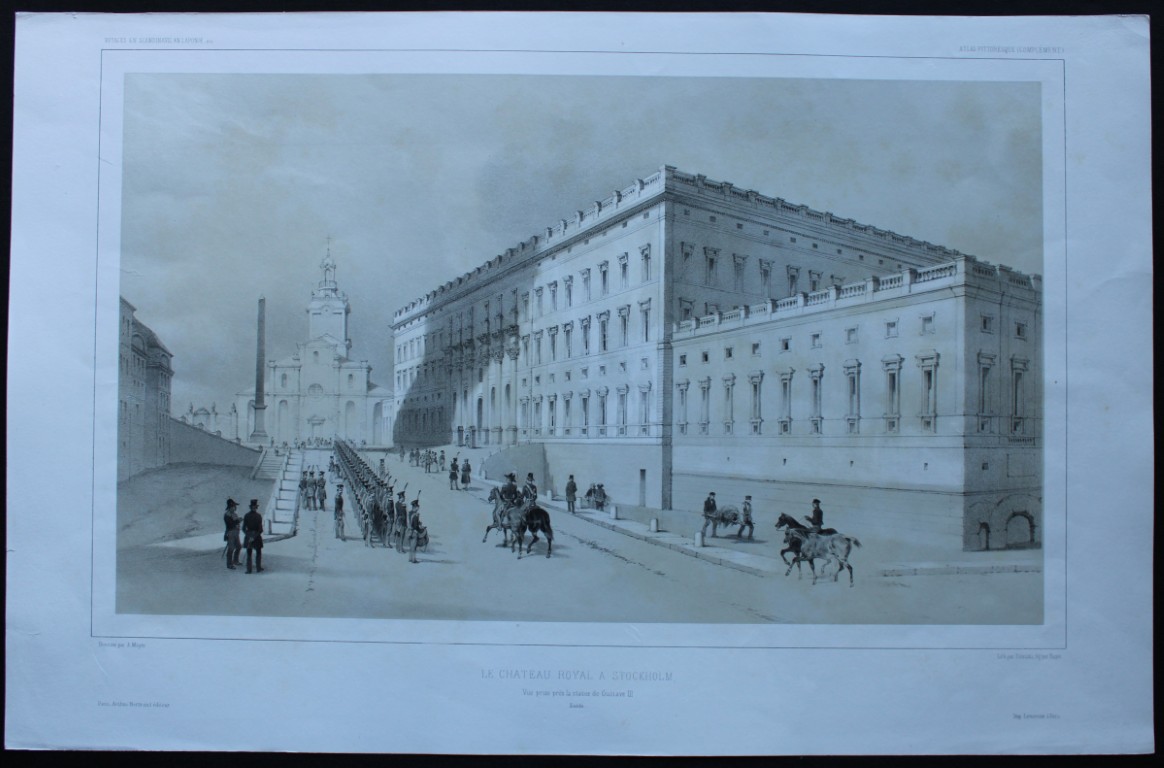 Dauzats - Royal Castle in Stockholm 1842