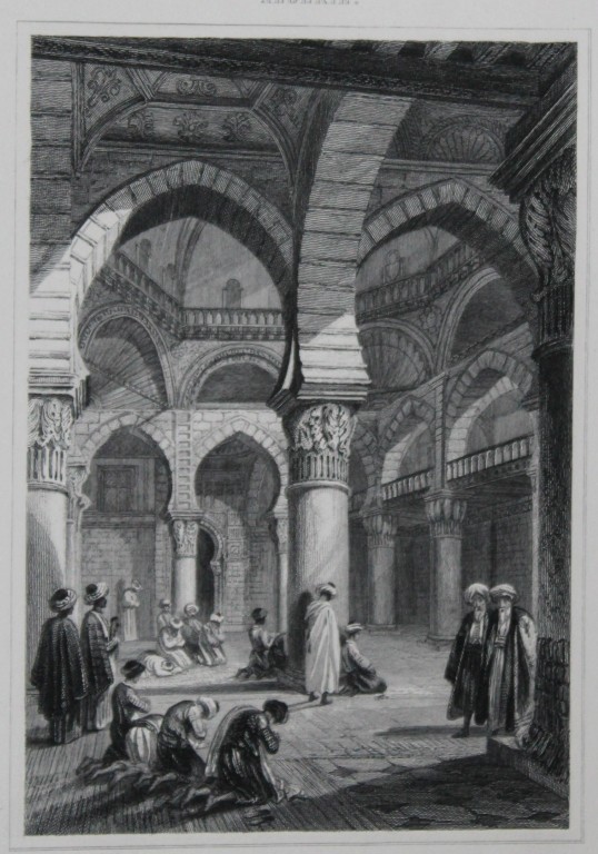 Rouargue - Interior of a mosque at Algiers 1844