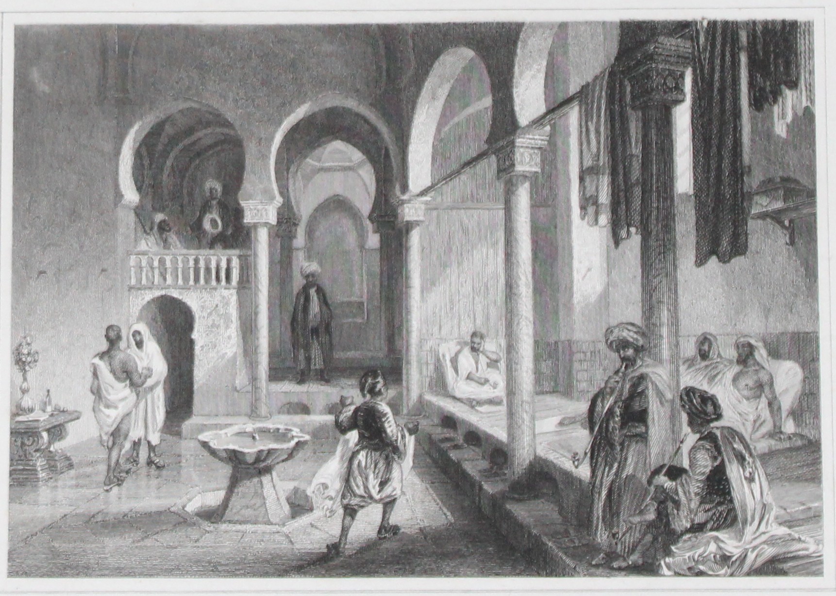 Rouargue - Moorish Baths at Algiers 1844