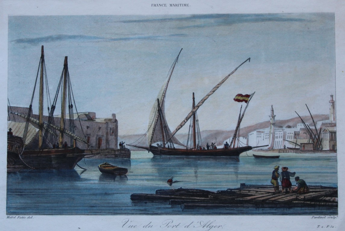 Fatio - Port of Algiers engraved by Pardinel