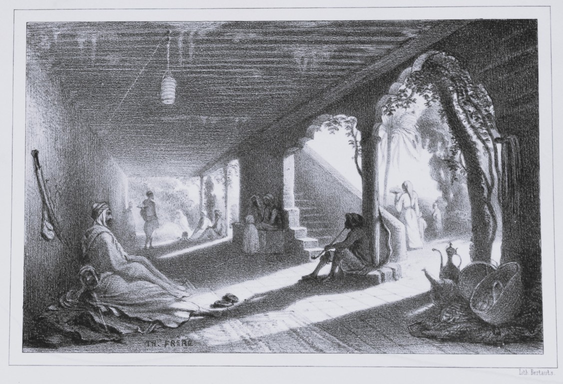 T Frere - Un Caravanserail a Alger c1840