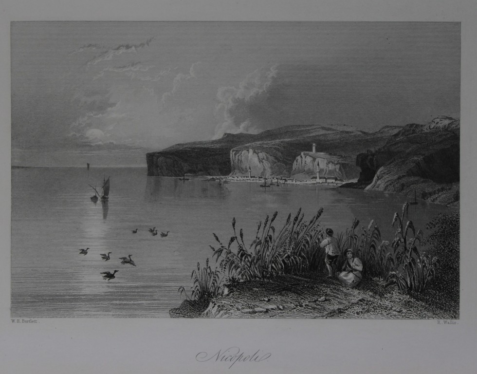 WH Bartlett - Lithograph of Nicopolis, Greece 1838