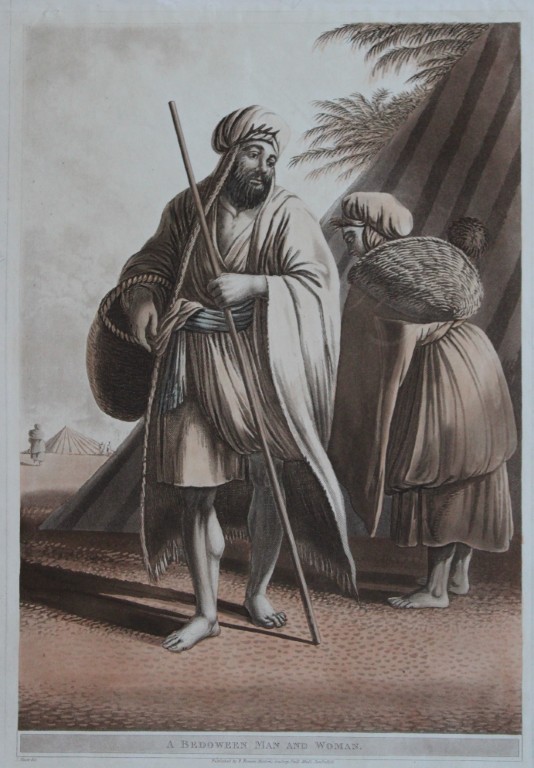 Luigi Mayer - Aquatint of Bedoween Man and Woman 1804