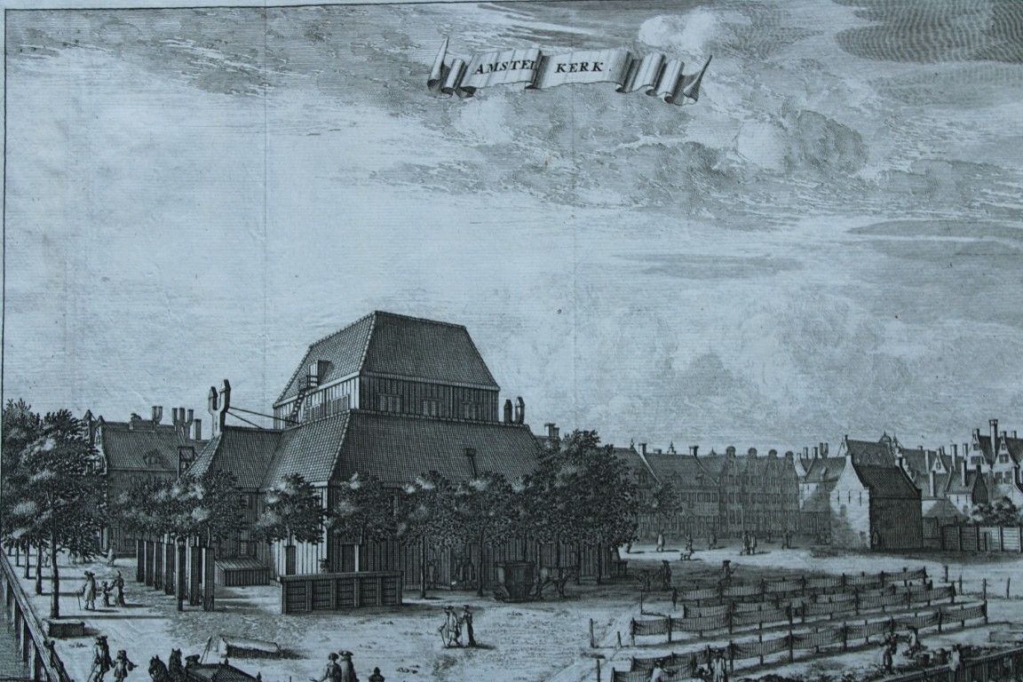 C Commelin - Engaving of Amstel Kerk, Amsterdam 1693
