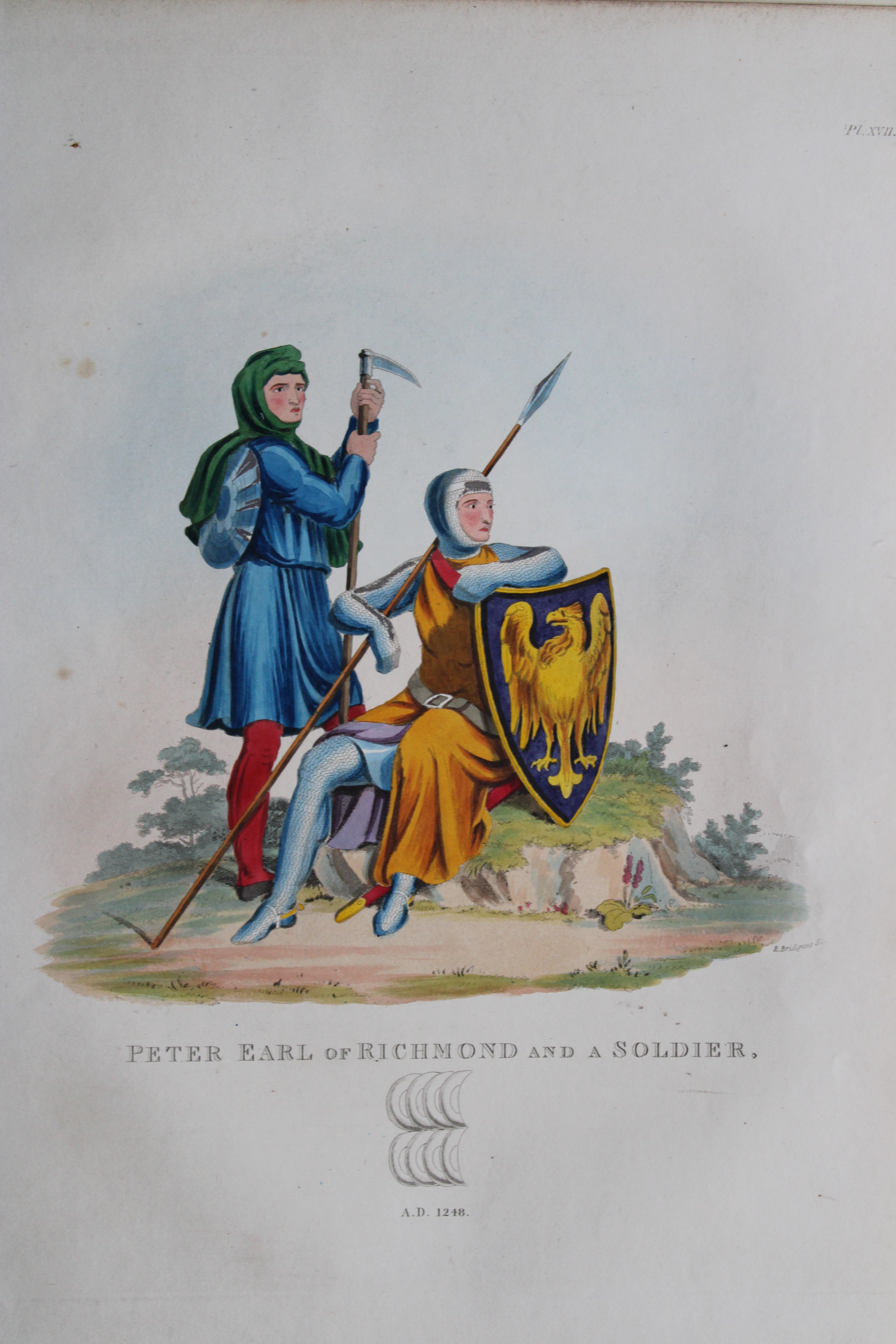 Peter Earl of Richmond and a Soldier by S. Meyrick 1842