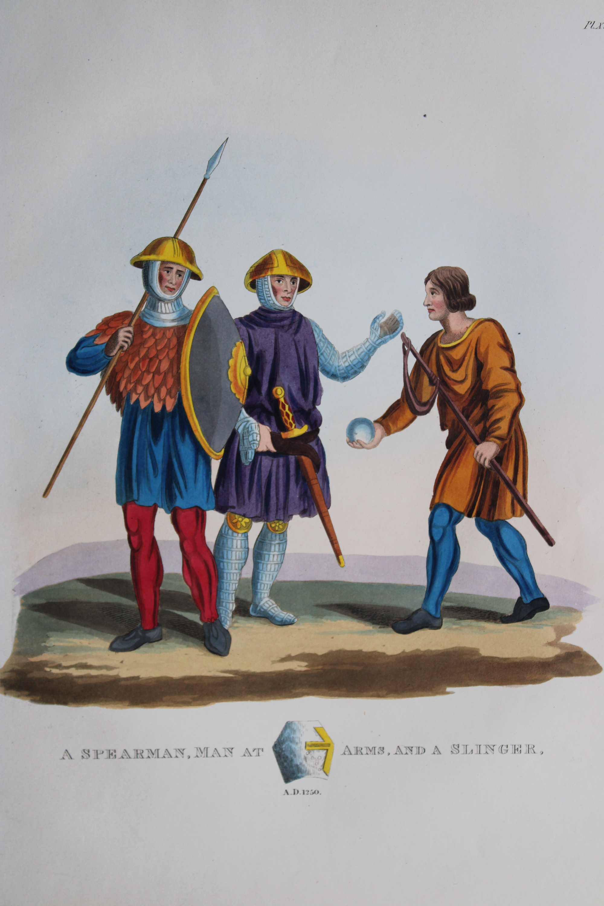 A Spearman at Arms and a Slinger by Samuel Meyrick 1842