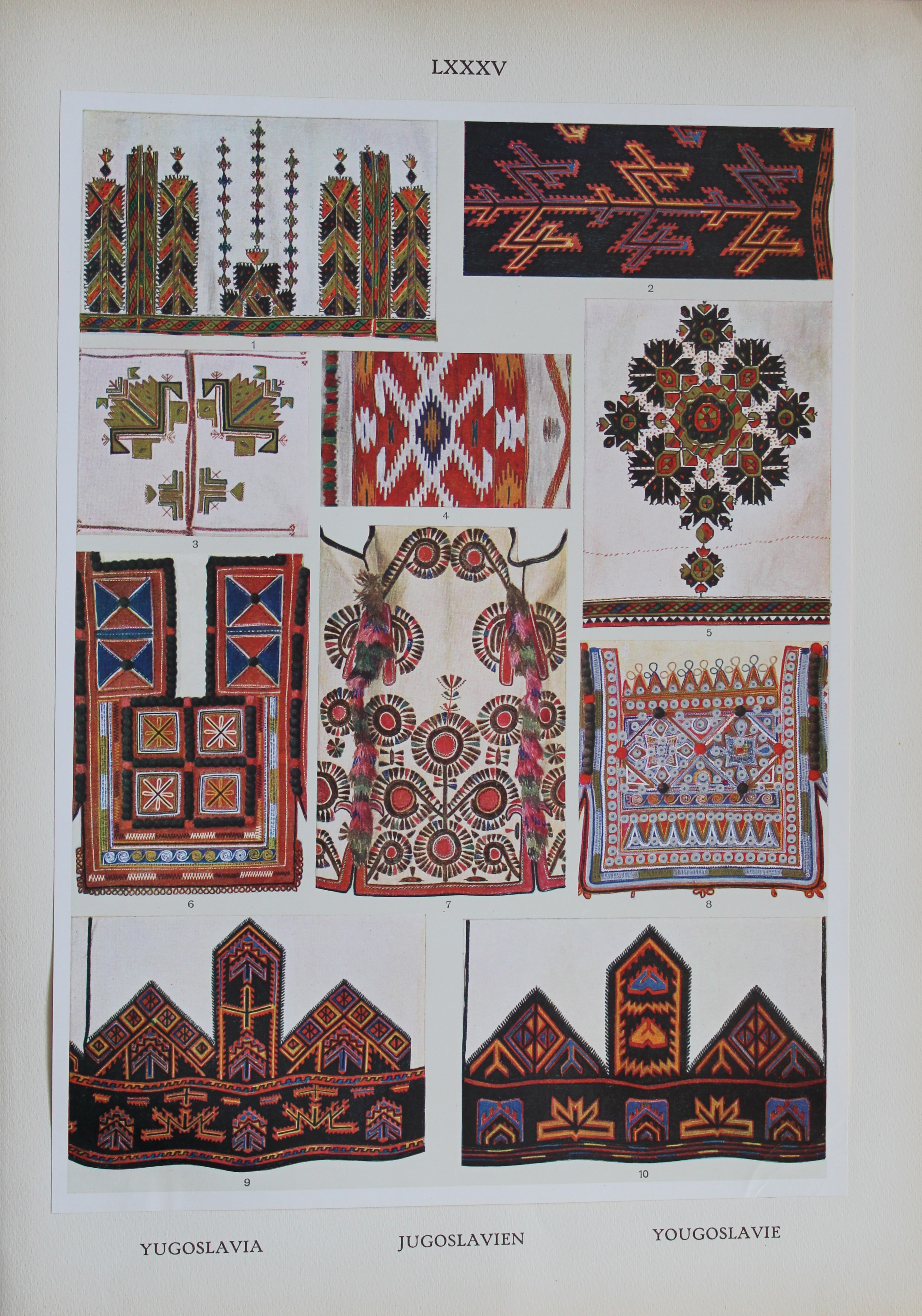Helmuth Bossert - 4 Balkan States Folk Art plates 1924