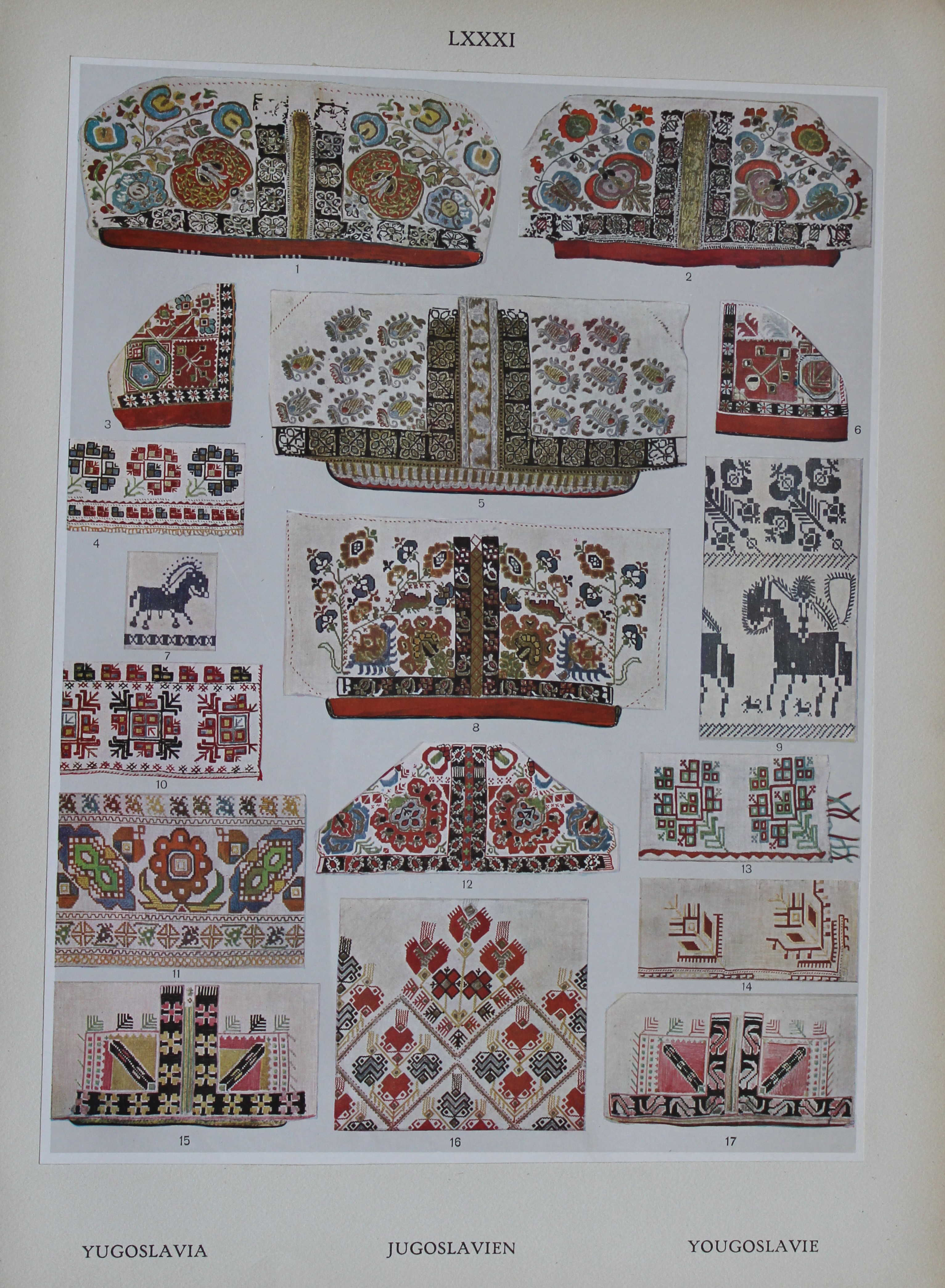 Helmuth Bossert - 4 Yugoslav Folk Art plates 1924