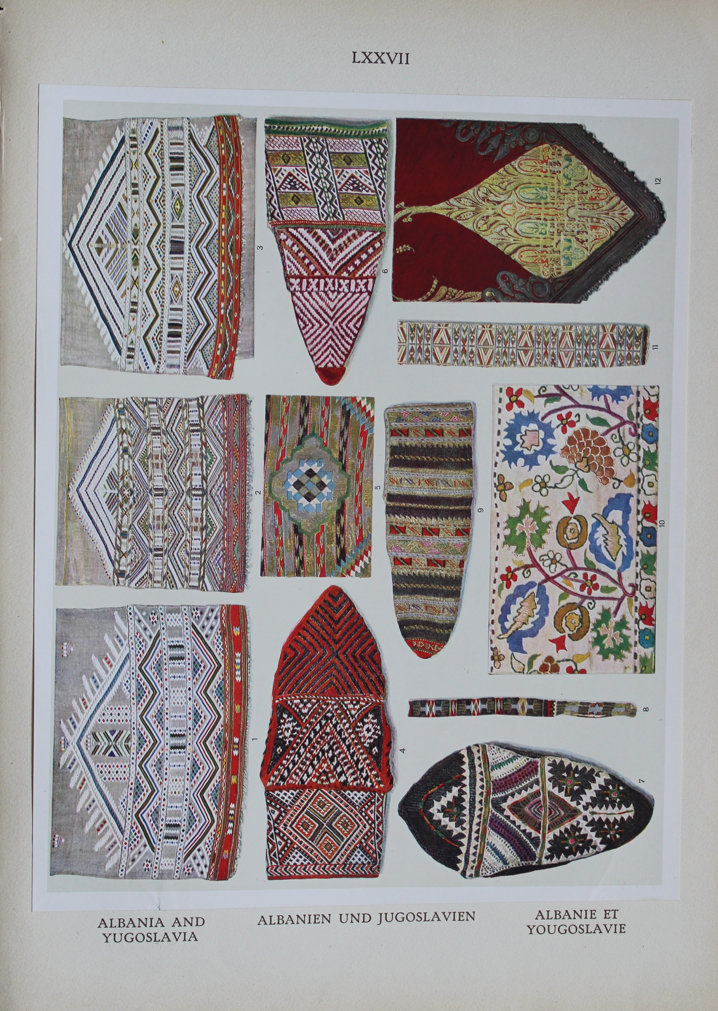Helmuth Bossert - 4 Yugoslav Folk Art plates 1924