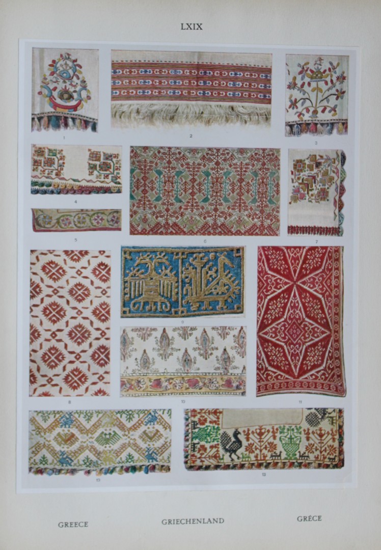 Helmuth Bossert - 4 Greek Folk Art plates 1924