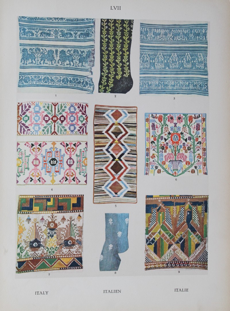 Helmuth Bossert - 5 Italian Folk Art plates 1924