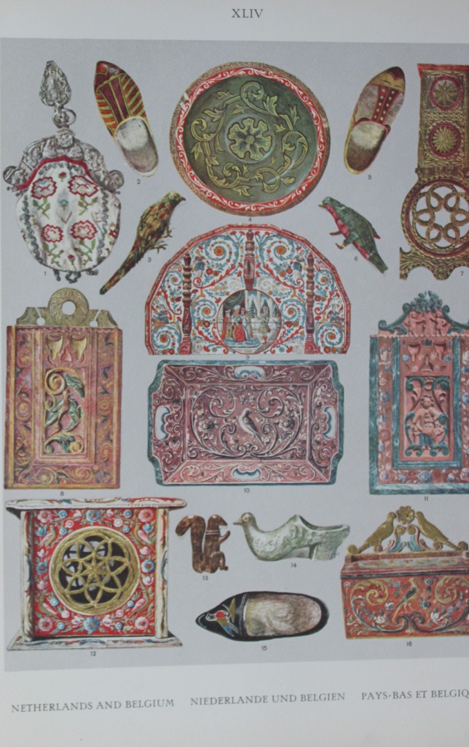 Helmuth Bossert - 3 Flemish and Dutch Folk Art plates 1924