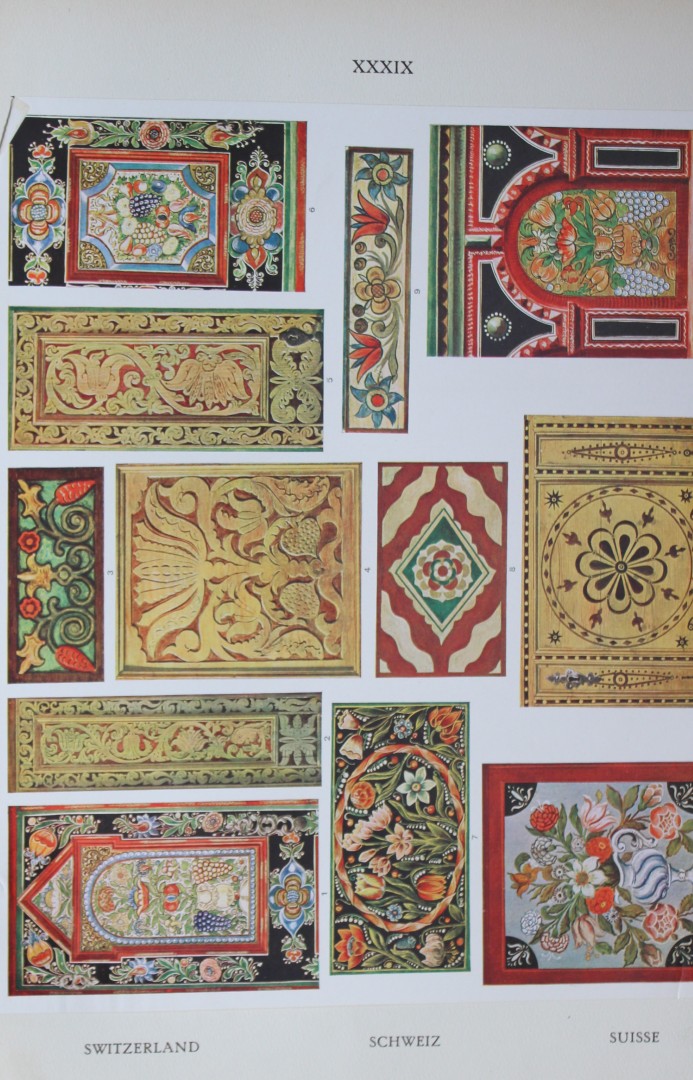 Helmuth Bossert - 3 Swiss Folk Art plates 1924
