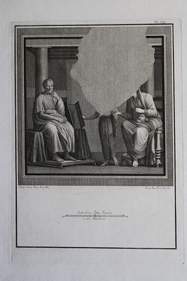 Giovanni Morghen - Antiquities of Herculaneum engraving 1752. This original antique copperplate 