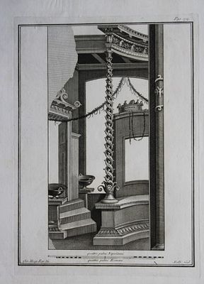 Vanity Fair - Giovanni Morghen - Antiquities of Herculaneum engraving 1752. This original antique 