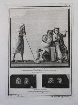 Giovanni Morghen - Antiquities of Herculaneum engraving 1752. This original antique copperplate 