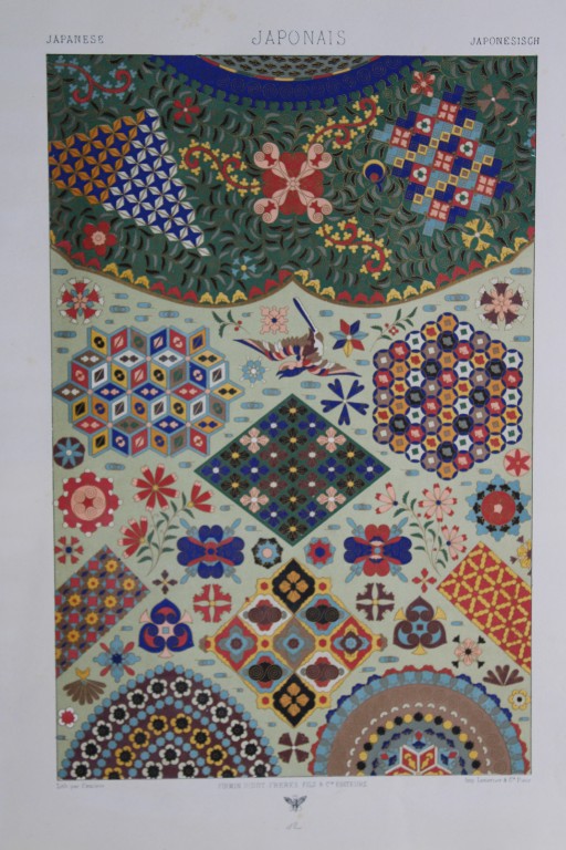 A Racinet - Original lithograph of Japanese designs 1873