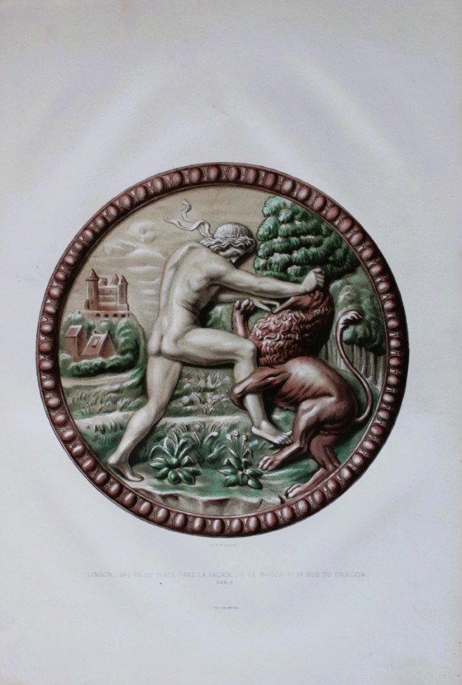 Delange and Bornemann - Samson, bas-relief 1862