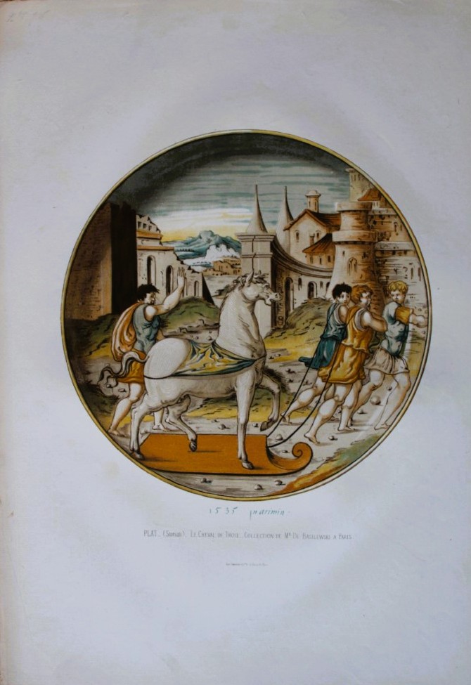 Delange and Bornemann - Plat - Le Cheval de Troie 1869