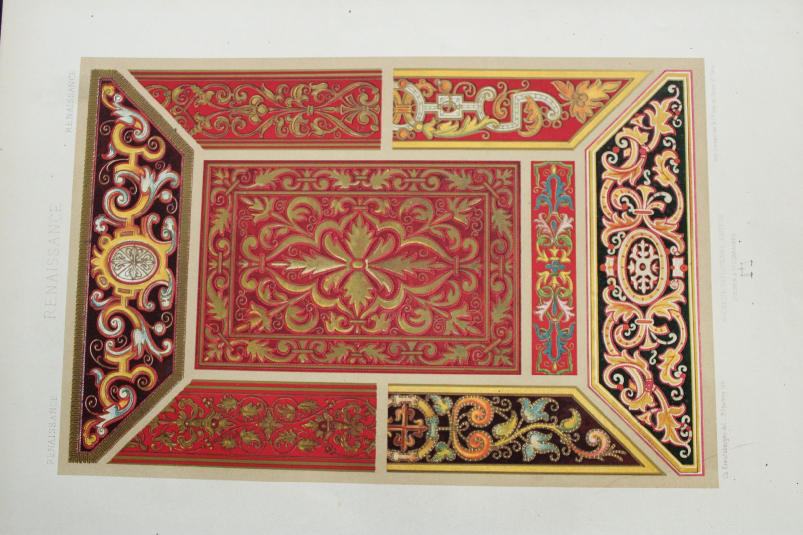 A Racinet - 4 lithographs of Indian designs 1873