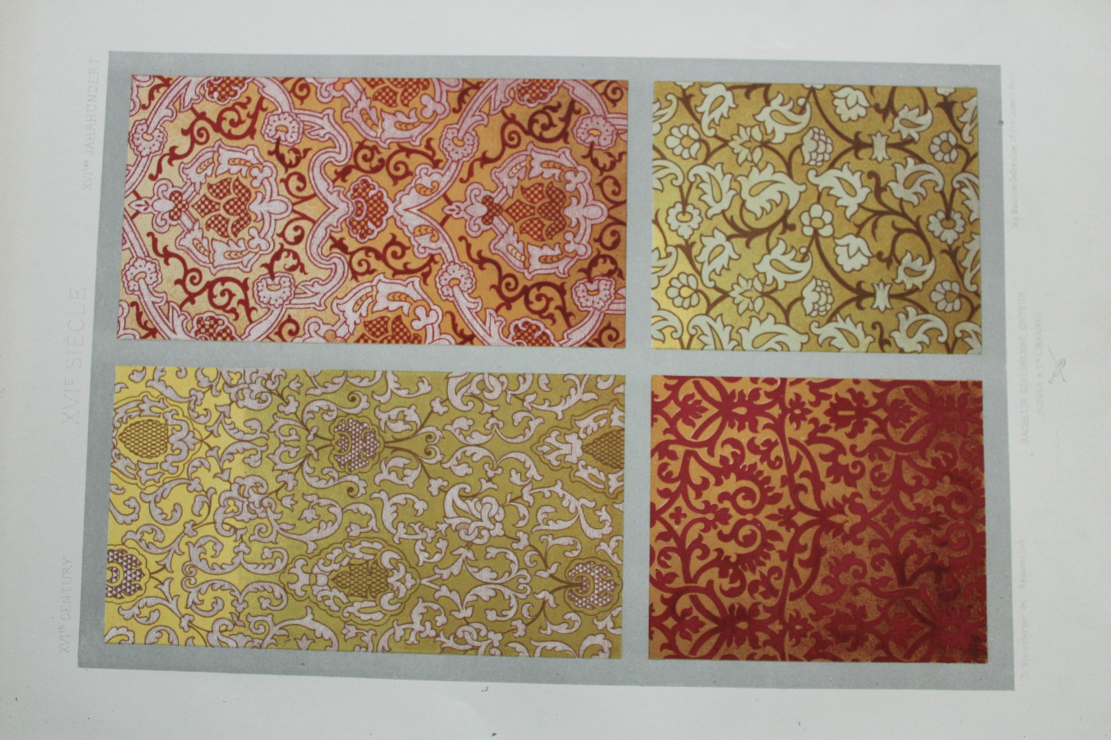 A Racinet - 3 lithographs of Persian designs 1873