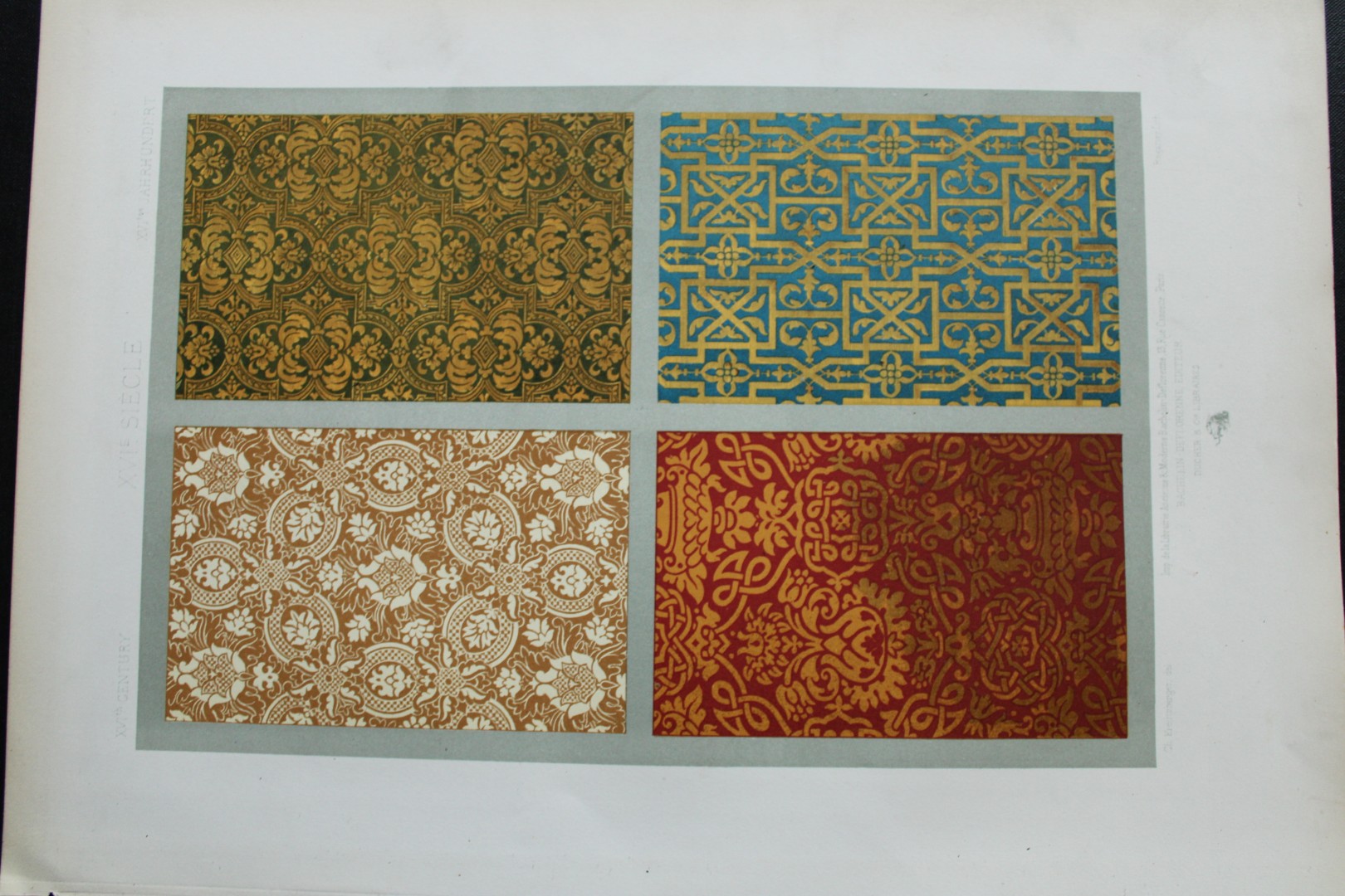A Racinet - 3 lithographs of Persian designs 1873