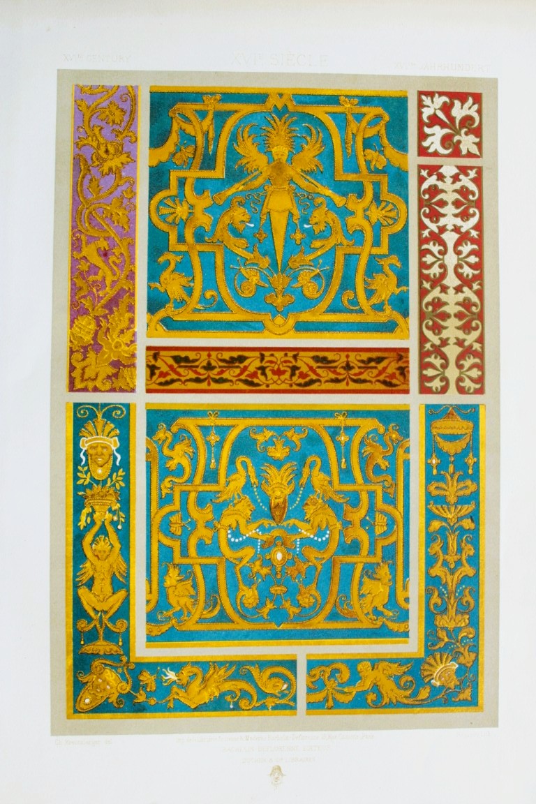Dupont-Auberville - Chromolithograph of decorative art 1881.