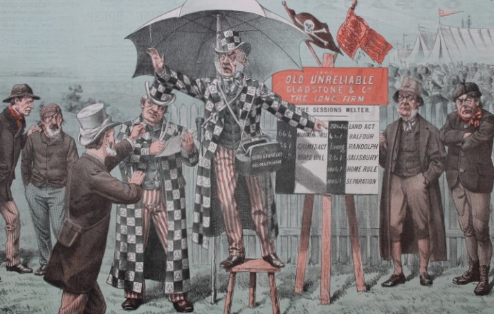 Tom Merry political cartoon - Doncaster 1887