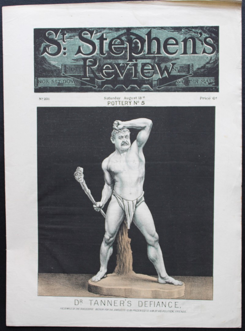 Tom Merry political cartoon - Dr Tanner's Defiance 1887