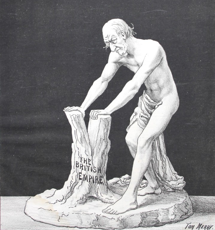 Tom Merry political cartoon - Pottery No. 6 The Modern Milo 1887
