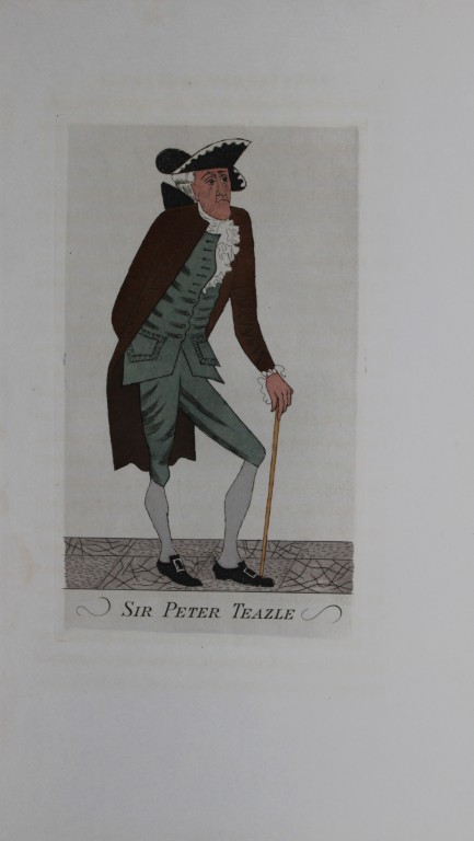 R Ben Sussan - 2 hand-coloured etchings from The School for Scandal by Sheridan 1934