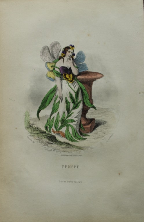 JJ Grandville - Lithograph of Les Fleurs Animees 1846
