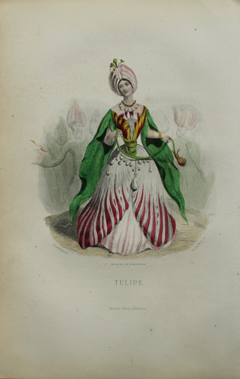 JJ Grandville - Lithograph of Les Fleurs Animees 1846